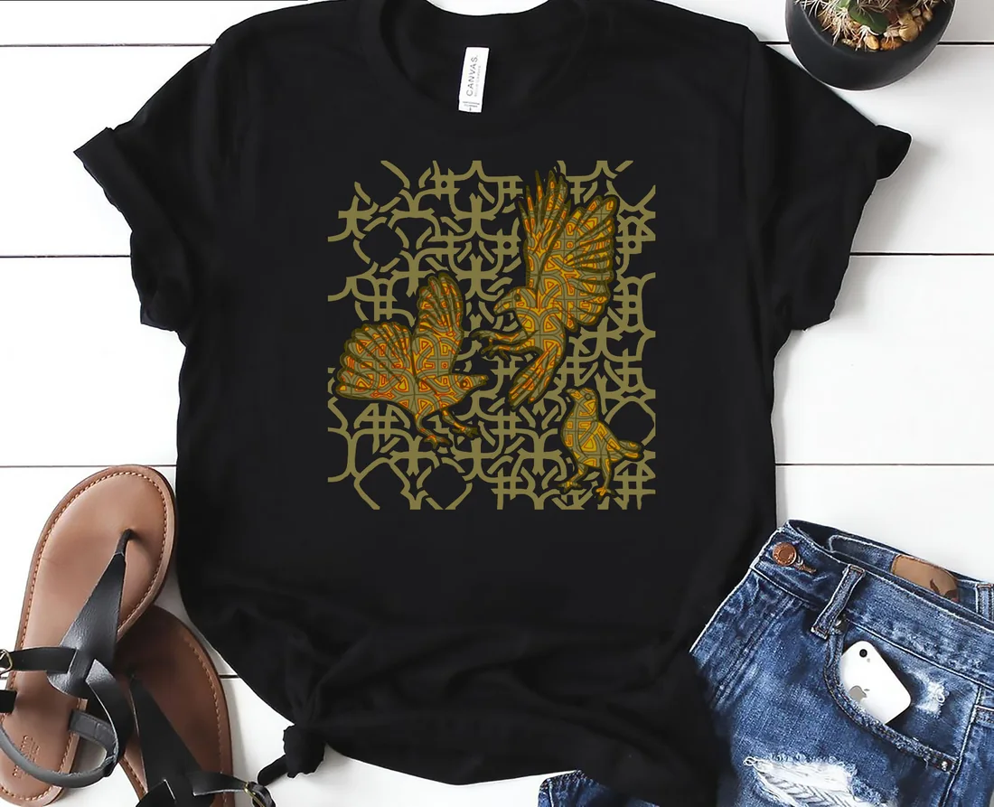 3 crows playing