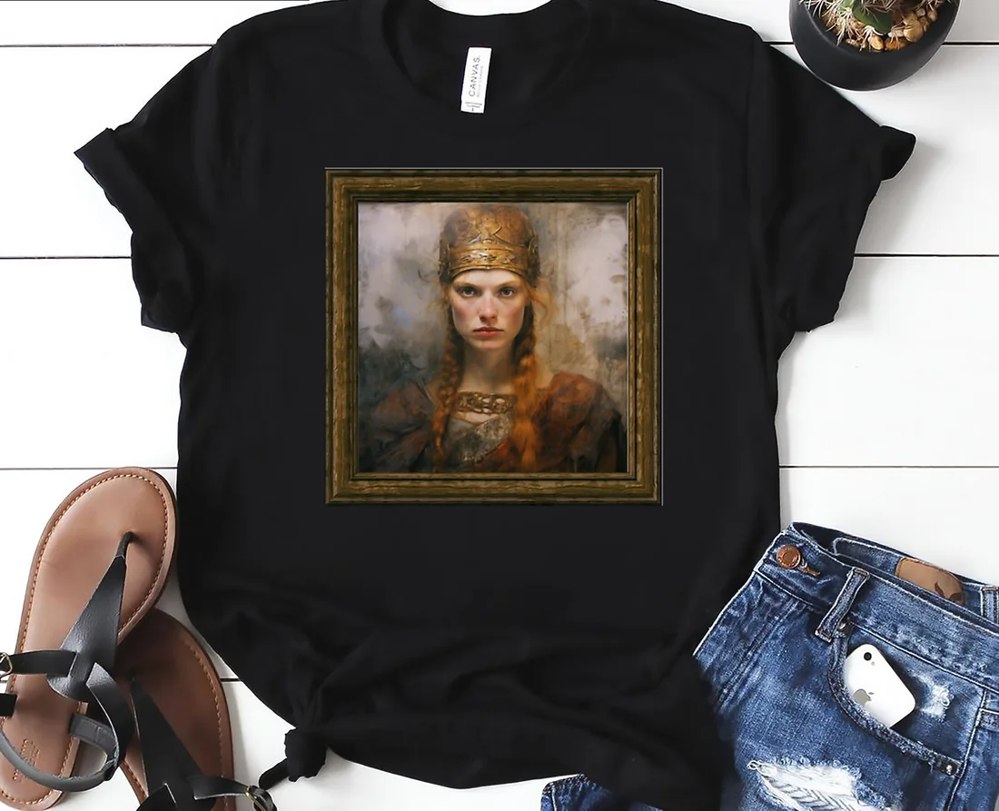 A Viking Woman Oversized T-Shirt