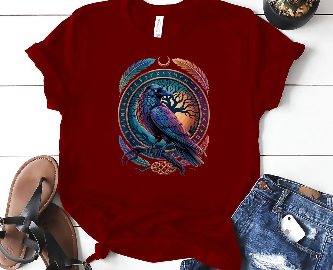 Odin's Raven Northman Valhalla Norse Mythology T-Shirt
